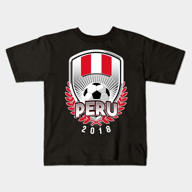 Peru Soccer 2018 Kids T-Shirt by Styleuniversal